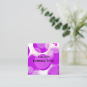 紫色のバブルの名刺 スクエア名刺 (スタンド正面)