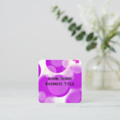 紫色のバブルの名刺 スクエア名刺 (スタンド正面)