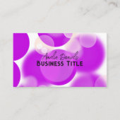 紫色のバブルの名刺 名刺 (正面)
