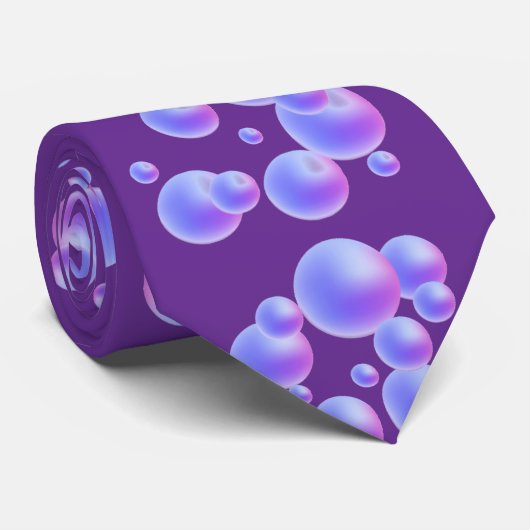 紫色のバブルタイ ネクタイ (ロール)