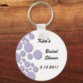 紫色のバブルブライダルシャワーキーチェーン キーホルダー (正面)