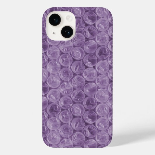 紫色のバブルラップパターン Case-Mate iPhoneケース (裏面)