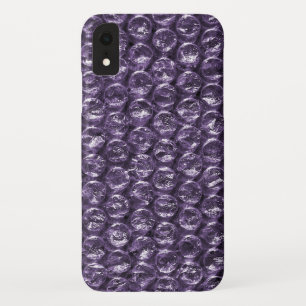 紫色のバブルラップ iPhone XRケース