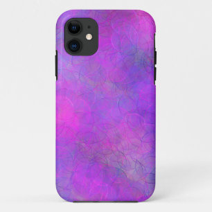 紫色のバブル抽象芸術 iPhone 11 ケース