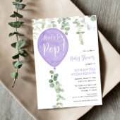 紫色のバポップ・アートのルーンベーモダンビーシャワーの準備ができている 招待状