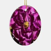 紫色のバラおよびテディー・ベアのヒマワリのオーナメント セラミックオーナメント (右)