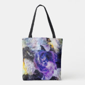 紫色のバラのトート トートバッグ (裏面)