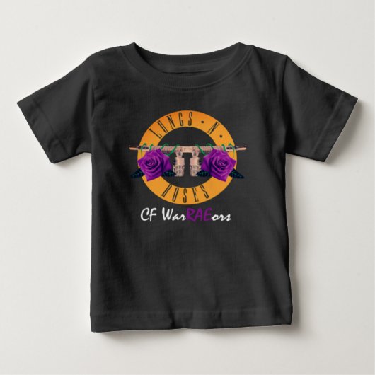 紫色のバラのベビーのワイシャツ ベビーTシャツ (正面)