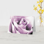 紫色のバラのメッセージカードのテンプレート カード (黄色い花)