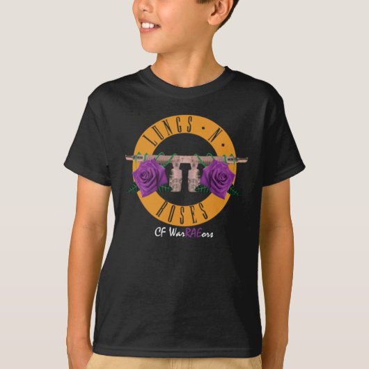 紫色のバラのワイシャツ Tシャツ (正面)