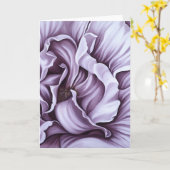 紫色のバラの挨拶状 カード (黄色い花)