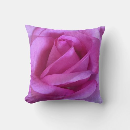 紫色のバラの花の写真シンプルモダンはっきりした クッション (正面)
