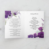 紫色のバラの葬式プログラム プログラム (内部)