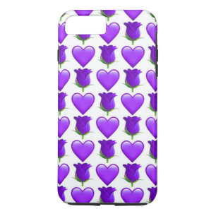 紫色のバラのEmojiのiPhone 8/7のプラスの電話箱 iPhone 8 Plus/7 Plusケース