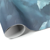 紫色のバラをティール（緑がかった色）デコページ ラッピングペーパー (ロールコーナー)