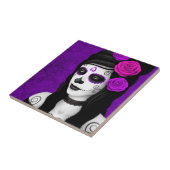 紫色のバラを持つ死んだ女の子の日 タイル (側面)