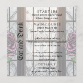 紫色のバラザウィンドウ – ゴシックスタイル結婚ズ メニュー (正面)