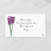 紫色のバラシーティングカード プレイスカード (裏面)