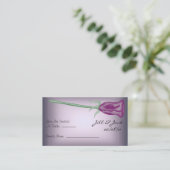 紫色のバラシーティングカード プレイスカード (スタンド正面)