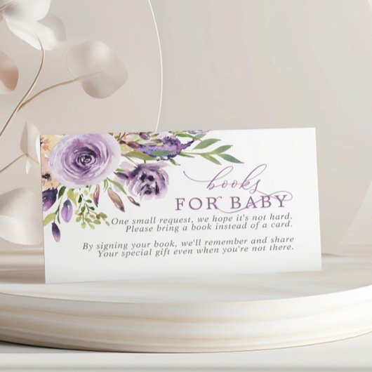 紫色のバラフローラブック(ベビーエンクロージャカード) エンクロージャーカード