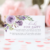 紫色のバラフローラブック(ベビーエンクロージャカード) エンクロージャーカード