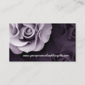 紫色のバラリマインダー挿入 – 結婚式招待状 エンクロージャーカード (裏面)