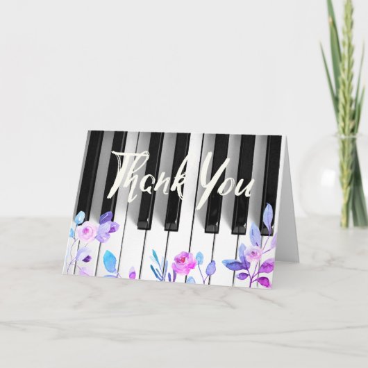 紫色のバラ感謝してい様 サンキューカード (正面)