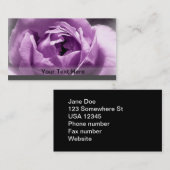 紫色のバラ 名刺 (正面/裏面)