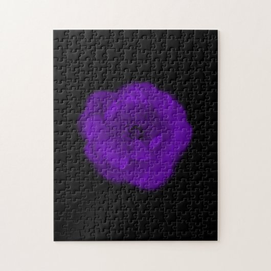 紫色のバラ。 黒い背景 ジグソーパズル (縦)