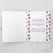 紫色のバルーン写真 カード (内部)