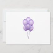 紫色のバルーン招待状 招待状 (裏面)