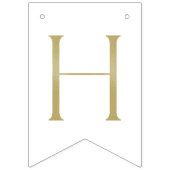 紫色のバルーン、緑、葉、最初の誕生日 バンティングフラッグ (第2の旗)