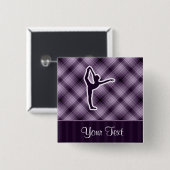 紫色のバレエ 缶バッジ (正面&裏面)