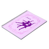 紫色のバレリーナのダンス ノートブック (左側)