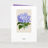 紫色のバレンタインの愛の詩グリーティングカード シーズンカード (裏面)