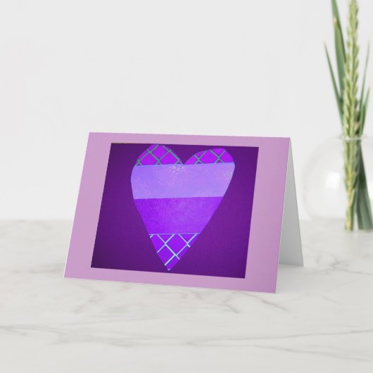 紫色のバレンタイン シーズンカード (正面)