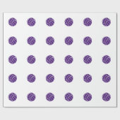 紫色のバレーボールの包装紙 ラッピングペーパー (フラット)