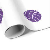 紫色のバレーボールの包装紙 ラッピングペーパー (ロールコーナー)