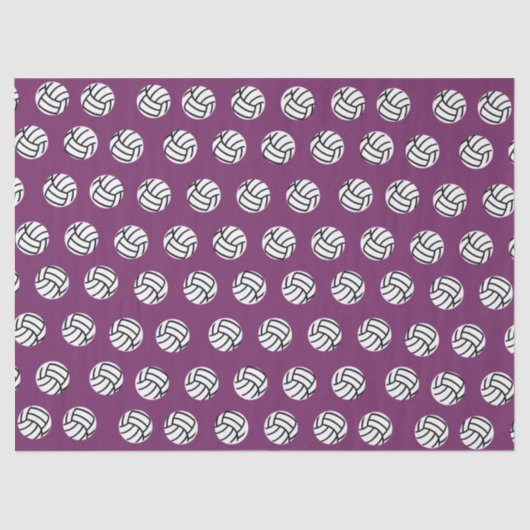 紫色のバレーボールパターンティッシュペーパー 薄葉紙 (正面)