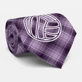 紫色のバレーボール ネクタイ (ロール)