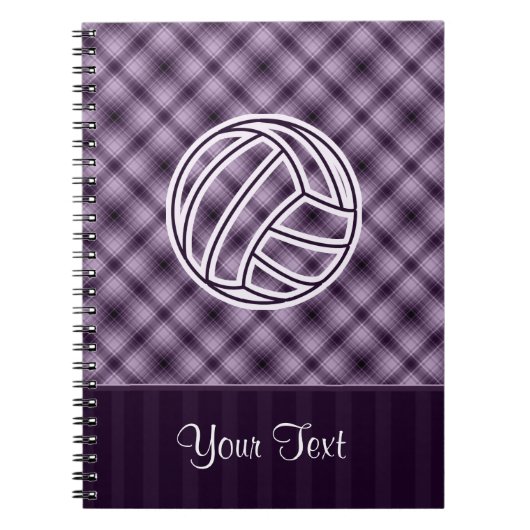 紫色のバレーボール ノートブック (正面)