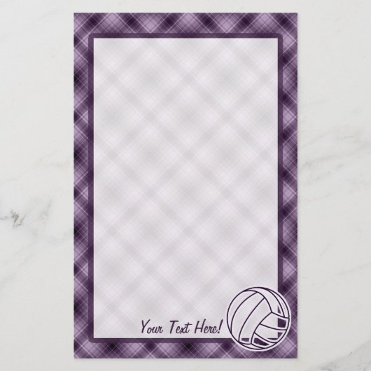 紫色のバレーボール 便箋 (正面)