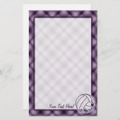 紫色のバレーボール 便箋 (正面/裏面)