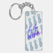 紫色のパイナップルアロハKeychain キーホルダー (正面左)