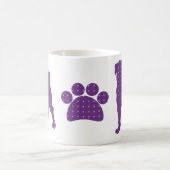 紫色のパグおよび足のマグ コーヒーマグカップ (中央)