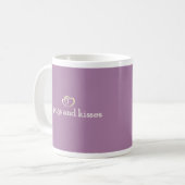 紫色のパグのマグでかわいらしい コーヒーマグカップ (正面左)