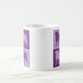 紫色のパグのマグ コーヒーマグカップ (中央)