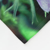 紫色のパスクの花のフレーム独自の写真を作成 フリースブランケット (角)