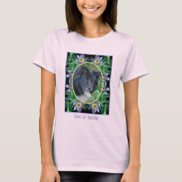 紫色のパスクの花のフレーム独自の写真を作成 Tシャツ