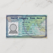 紫色のパスポート 名刺 (裏面)